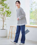 ストレッチ ストレート デニムパンツ