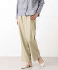 リネンブレンド セミワイド パンツ