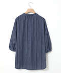 ストライプ ギャザー チュニック