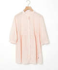 スノーリネン ストライプ チュニック【接触冷感】