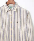 ピケ素材 ストライプ柄 シャツ