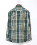 タータン柄 シャギー加工 シャツ