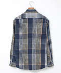 タータン柄 シャギー加工 シャツ