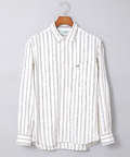 起毛 ストライプ柄 シャツ