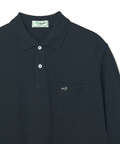 【ベストセラー】鹿の子 ワンポイント 長袖ポロシャツ【日本製】