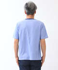 ドッキング ストライプ ニットTシャツ【手洗いOK】【吸汗速乾】