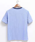 ドッキング ストライプ ニットTシャツ【手洗いOK】【吸汗速乾】