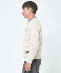 ウールブレンド ヘンリーネック ニット【手洗いOK】