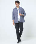 シアサッカー 七分袖 シャツ
