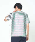 スノーコットン クレイジーボーダー柄 Tシャツ【接触冷感】