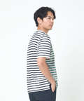 スノーコットン クレイジーボーダー柄 Tシャツ【接触冷感】