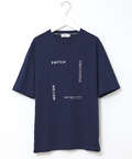 プリント クルーネック Tシャツ