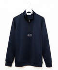 ロゴ刺繍 ハーフジップ  プルオーバー