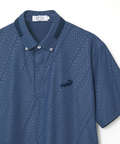 エンボスプリント 襟切り替え ポロシャツ