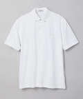 エンボスプリント 襟切り替え ポロシャツ