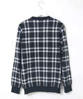 チェック柄 クルーネック セーター【手洗いOK】