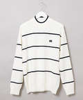 ウールブレンド 細ボーダー柄 ニット【手洗いOK】