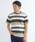 ジャカードボーダーTシャツ【日本製生地】