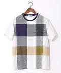 クロコダイルタータン パネルプリント Tシャツ
