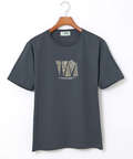 チェック柄 ロゴ プリントTシャツ