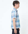 鹿の子 チェックプリント ポロシャツ【吸汗速乾】