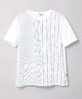 スノーコットン マルチストライプ Tシャツ【接触冷感】