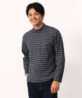 ボーダーハイネックTシャツ