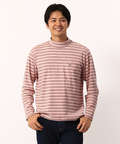 ボーダーハイネックTシャツ