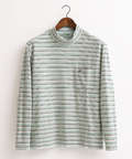 ボーダーハイネックTシャツ