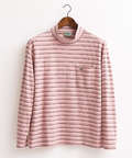 ボーダーハイネックTシャツ