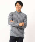 ボーダーハイネックTシャツ