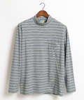 ボーダーハイネックTシャツ