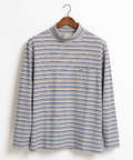 ボーダータートルネックTシャツ