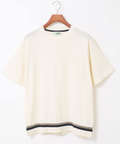 ラインデザイン ニット Tシャツ【接触冷感】【手洗いOK】