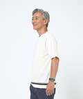 ラインデザイン ニット Tシャツ【接触冷感】【手洗いOK】