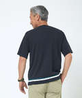 ラインデザイン ニット Tシャツ【接触冷感】【手洗いOK】