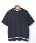 ラインデザイン ニット Tシャツ【接触冷感】【手洗いOK】