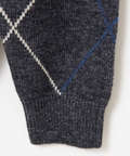 ウールブレンド アーガイル柄 ニット【手洗いOK】
