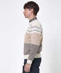ウールブレンド ボーダー柄 ニット【手洗いOK】