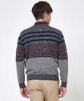 ウールブレンド ボーダー柄 ニット【手洗いOK】