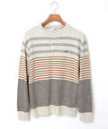 ウールブレンド ボーダー柄 ニット【手洗いOK】