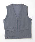 パナマ織り ジップ ベスト