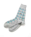チェック柄 メランジライン ソックス
