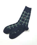 チェック柄 メランジライン ソックス