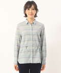 麻混サイドシャーリングシャツ