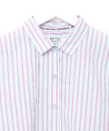 スノーコットン ストライプ 七分袖 シャツ【接触冷感】