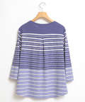 スノーコットンパネルボーダーTシャツ