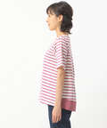 裾切り替えボーダーTシャツ