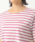 裾切り替えボーダーTシャツ
