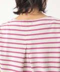 裾切り替えボーダーTシャツ